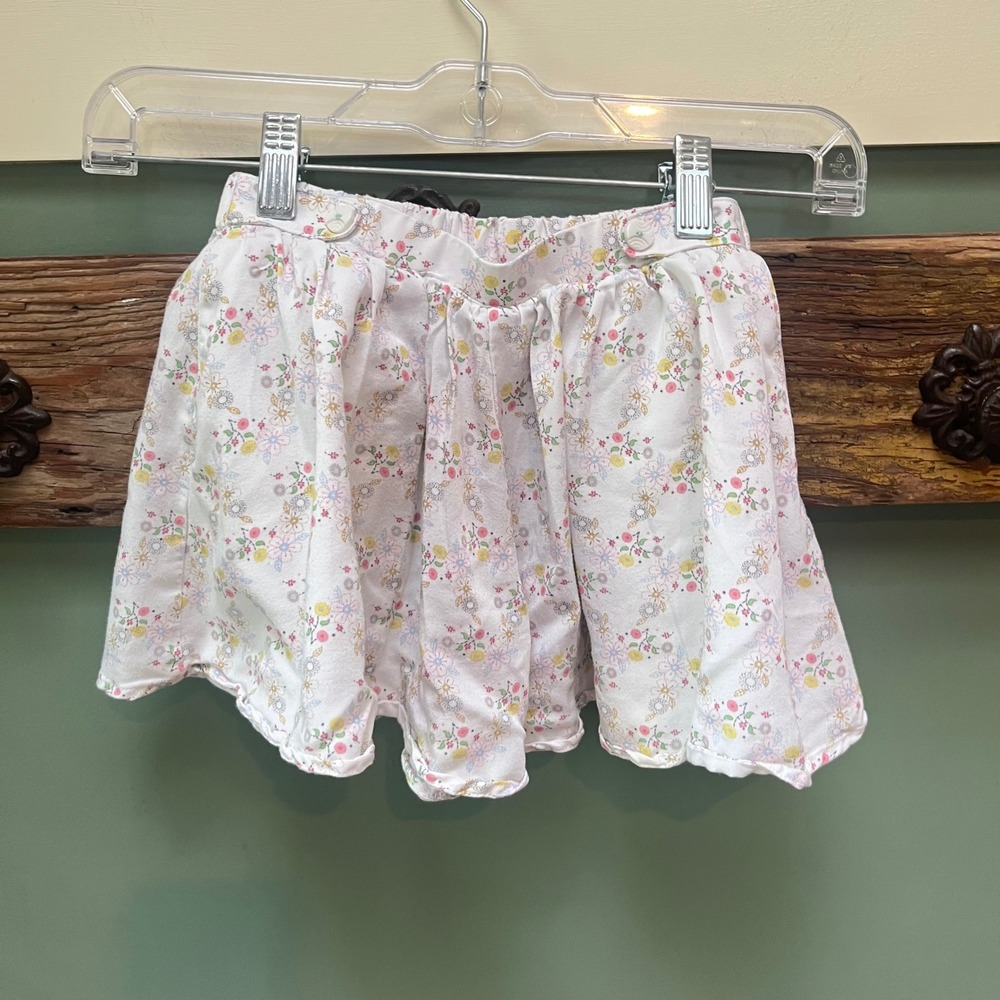 Matilda Jane Girls Floral Skort Size 6 White Pink Yellow Wildflower Print 21713B
